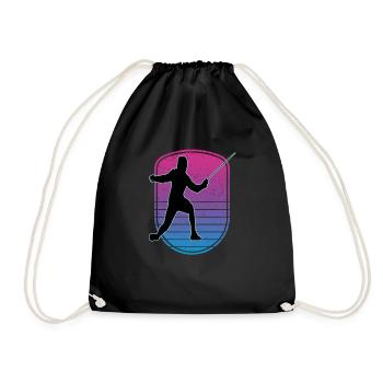 Fencing Fencing Sport Fencing - Drawstring Bag - black - Front