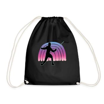 Fencing Fencing Sport Fencing - Drawstring Bag - black - Front