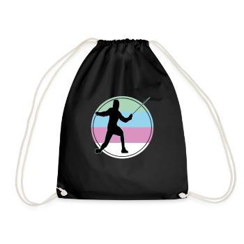 Fencing Fencing Sport Fencing - Drawstring Bag - black - Front