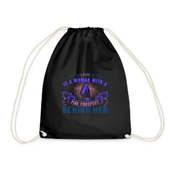 A bride is a woman with a fine prospect of - Drawstring Bag - black - Front
