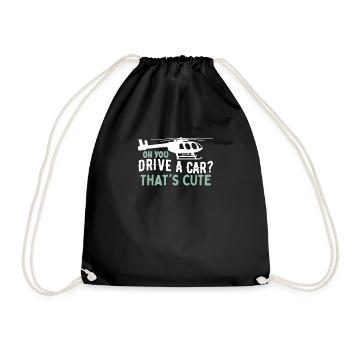 Citation Pilote Hélicoptère Aviation Drôle - Sac de sport léger - noir - Devant