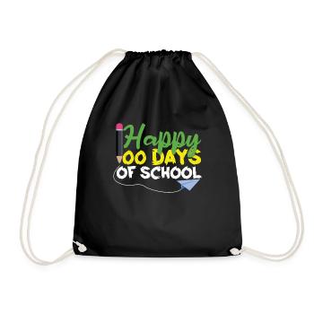 100e jour d’avion en papier Joyeux 100 jours d’école - Sac de sport léger - noir - Devant
