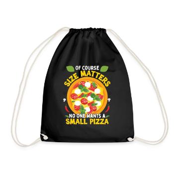 Lustiger Pizzaliebhaber Humor - Turnbeutel - Schwarz - Vorne