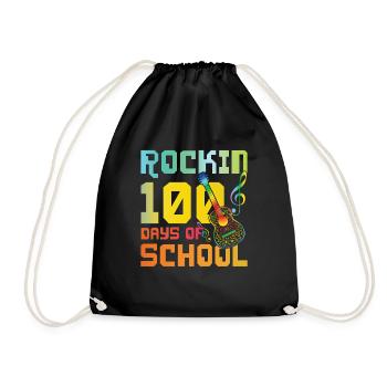 100e jour de guitare à bascule 100 jours d’école - Sac de sport léger - noir - Devant
