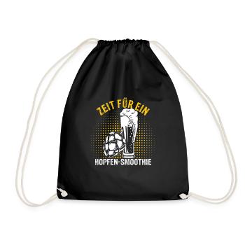 Hopfen Schmoothie Bier Kneipen Fans Geschenk Biert - Turnbeutel - Schwarz - Vorne