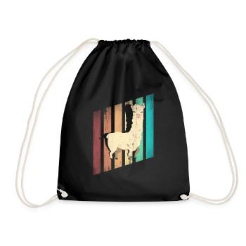 Alpagas LLamas Mammifères Alpaga Silhouette - Sac de sport léger - noir - Devant