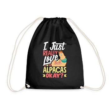 Alpagas mammifères LLamas Alpaga que j’adore vraiment - Sac de sport léger - noir - Devant