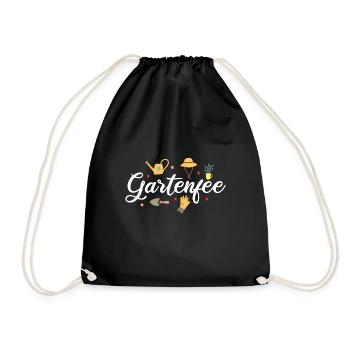 Gartenfee Gartenarbeit Gärtnern Hobbygärtner - Turnbeutel - Schwarz - Vorne