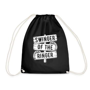 Jeu de lancer en fer à cheval Échangiste du lancer de sonneur - Sac de sport léger - noir - Devant