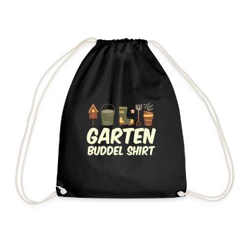 Garten Buddel Shirt Gärtnern Gartenarbeit - Turnbeutel - Schwarz - Vorne