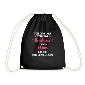 Bombasse et 44 ans - Sac de sport léger - noir - Devant