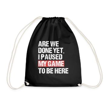 Conception de jeu Je possède mon jeu ici - Sac de sport léger - noir - Devant