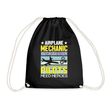 Pilote d’avion du mécanicien d’aéronef - Sac de sport léger - noir - Devant