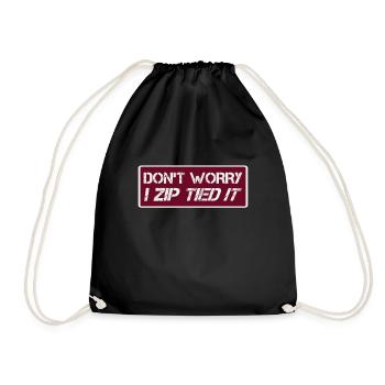 Don't worry, I've bound it if - Drawstring Bag - black - Front