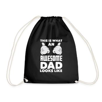Papa Père Cadeau de la fête des pères - Sac de sport léger - noir - Devant