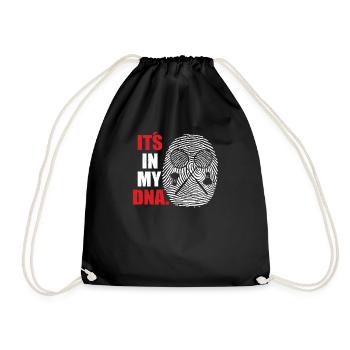 Badminton Spieler Geschenkidee Design - Turnbeutel - Schwarz - Vorne