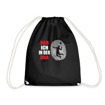 Badminton Spieler Geschenkidee Design - Turnbeutel - Schwarz - Vorne