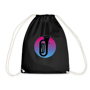 Joueur de tuba Tuba Instrument de musique - Sac de sport léger - noir - Devant