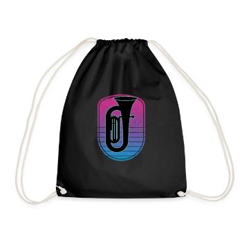 Joueur de tuba Tuba Instrument de musique - Sac de sport léger - noir - Devant