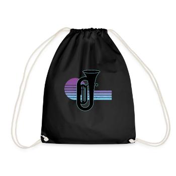 Joueur de tuba Tuba Instrument de musique - Sac de sport léger - noir - Devant