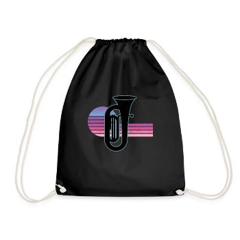 Joueur de tuba Tuba Instrument de musique - Sac de sport léger - noir - Devant