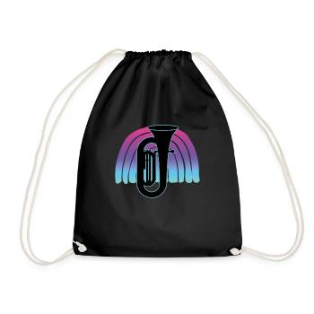 Joueur de tuba Tuba Instrument de musique - Sac de sport léger - noir - Devant
