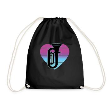 Joueur de tuba Tuba Instrument de musique - Sac de sport léger - noir - Devant