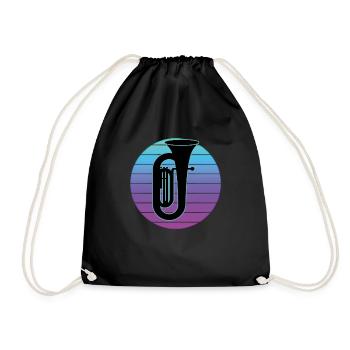 Joueur de tuba Tuba Instrument de musique - Sac de sport léger - noir - Devant