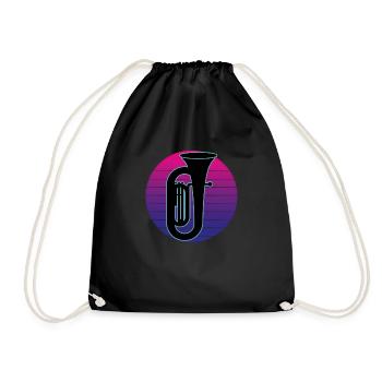 Joueur de tuba Tuba Instrument de musique - Sac de sport léger - noir - Devant