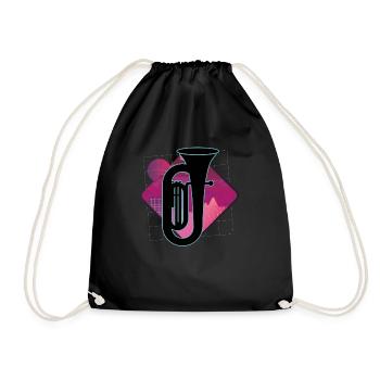 Joueur de tuba Tuba Instrument de musique - Sac de sport léger - noir - Devant