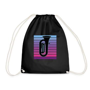 Joueur de tuba Tuba Instrument de musique - Sac de sport léger - noir - Devant
