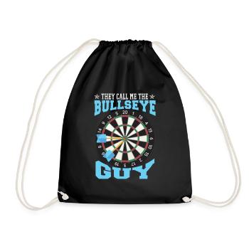 Bullseye Guy Darts - Drawstring Bag - black - Front