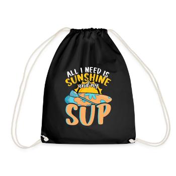 Tout ce dont j’ai besoin, c’est de soleil et de mon SUP Stand-up Paddle - Sac de sport léger - noir - Devant