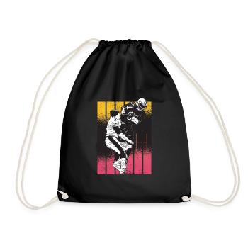 Football Américain Rétro Vintage - Sac de sport léger - noir - Devant