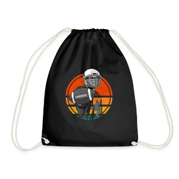 Football Américain Rétro Vintage - Sac de sport léger - noir - Devant
