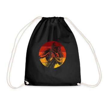 American Football Retro Vintage - Drawstring Bag - black - Front
