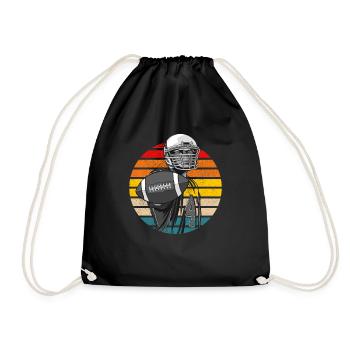 Football Américain Rétro Vintage - Sac de sport léger - noir - Devant