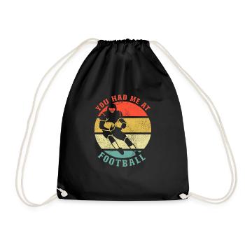 Tu m’as eu au football américain - Sac de sport léger - noir - Devant