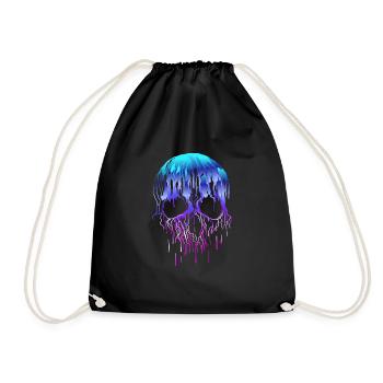 Crâne de cire Crâne de fusion - Sac de sport léger - noir - Devant