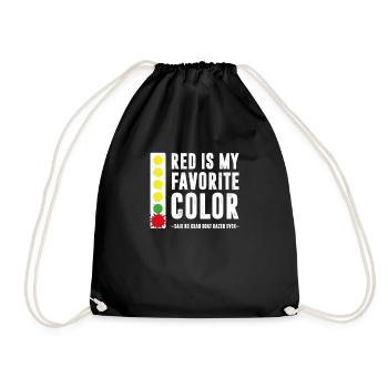 Le rouge est ma couleur préférée Aucun coureur de bateau de dragster jamais - Sac de sport léger - noir - Devant