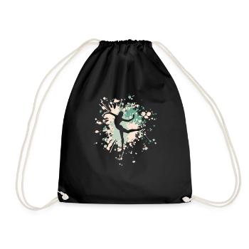 Grande éclaboussure de couleur de danse - Sac de sport léger - noir - Devant