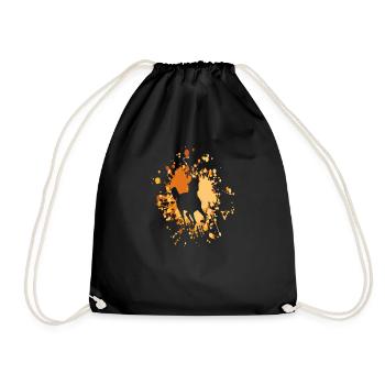 Cheval Belle Éclaboussure De Couleur - Sac de sport léger - noir - Devant