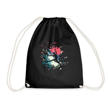 Éclaboussure de couleur d'expression de danse - Sac de sport léger - noir - Devant