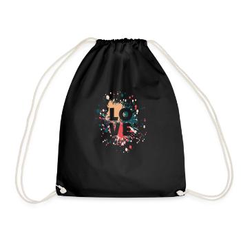 Éclaboussure de couleur d'amour - Sac de sport léger - noir - Devant