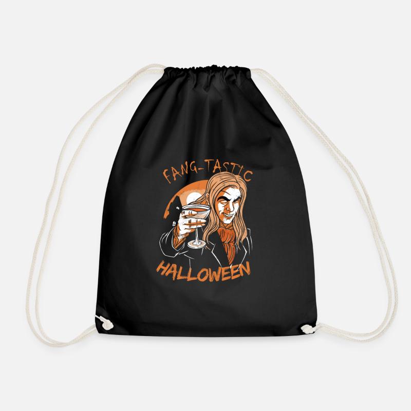 Fangtastic Halloween Vampir Wortspiel Spruch - Turnbeutel - Schwarz