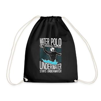 Water Polo Vintage Water Polo What - Drawstring Bag - black - Front