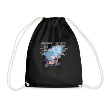 Vélo éléphant - Sac de sport léger - noir - Devant