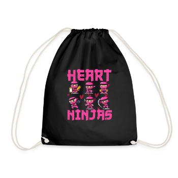 Les ninjas du cœur aiment l’esthétique de la culture japonaise - Sac de sport léger - noir - Devant