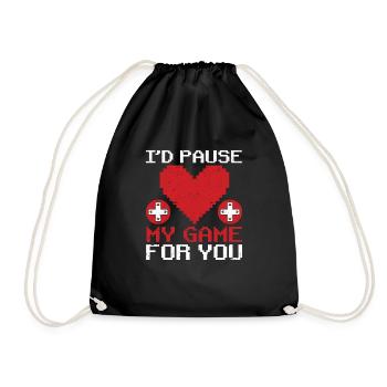 Jeux vidéo Joueur de la Saint-Valentin Je voudrais mon - Sac de sport léger - noir - Devant