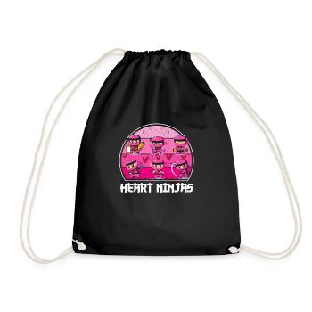 Les ninjas du cœur aiment l’esthétique de la culture japonaise - Sac de sport léger - noir - Devant
